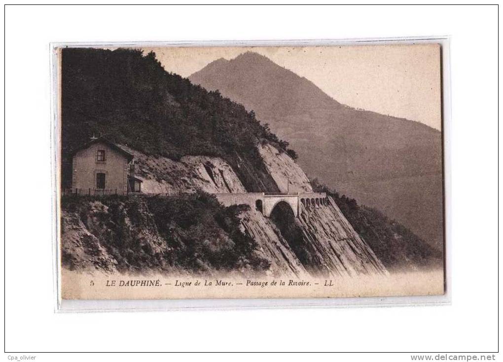38 LA MURE (environs) Ligne de La Mure, Passage de la Rivoire, Gare, ed LL 5, Dauphiné, 192?