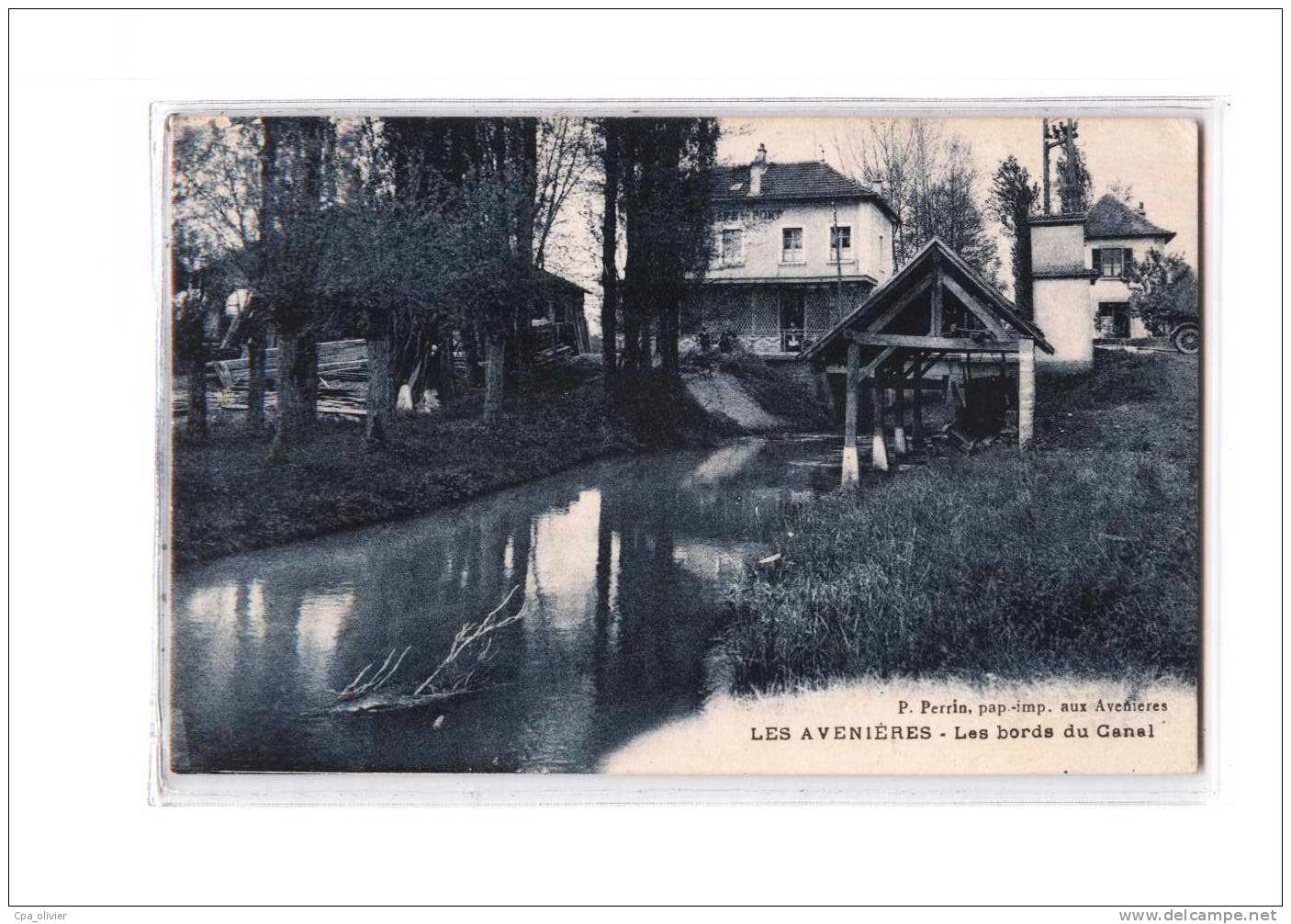 38 LES AVENIERES Bords du Canal, ed Perrin, 192?