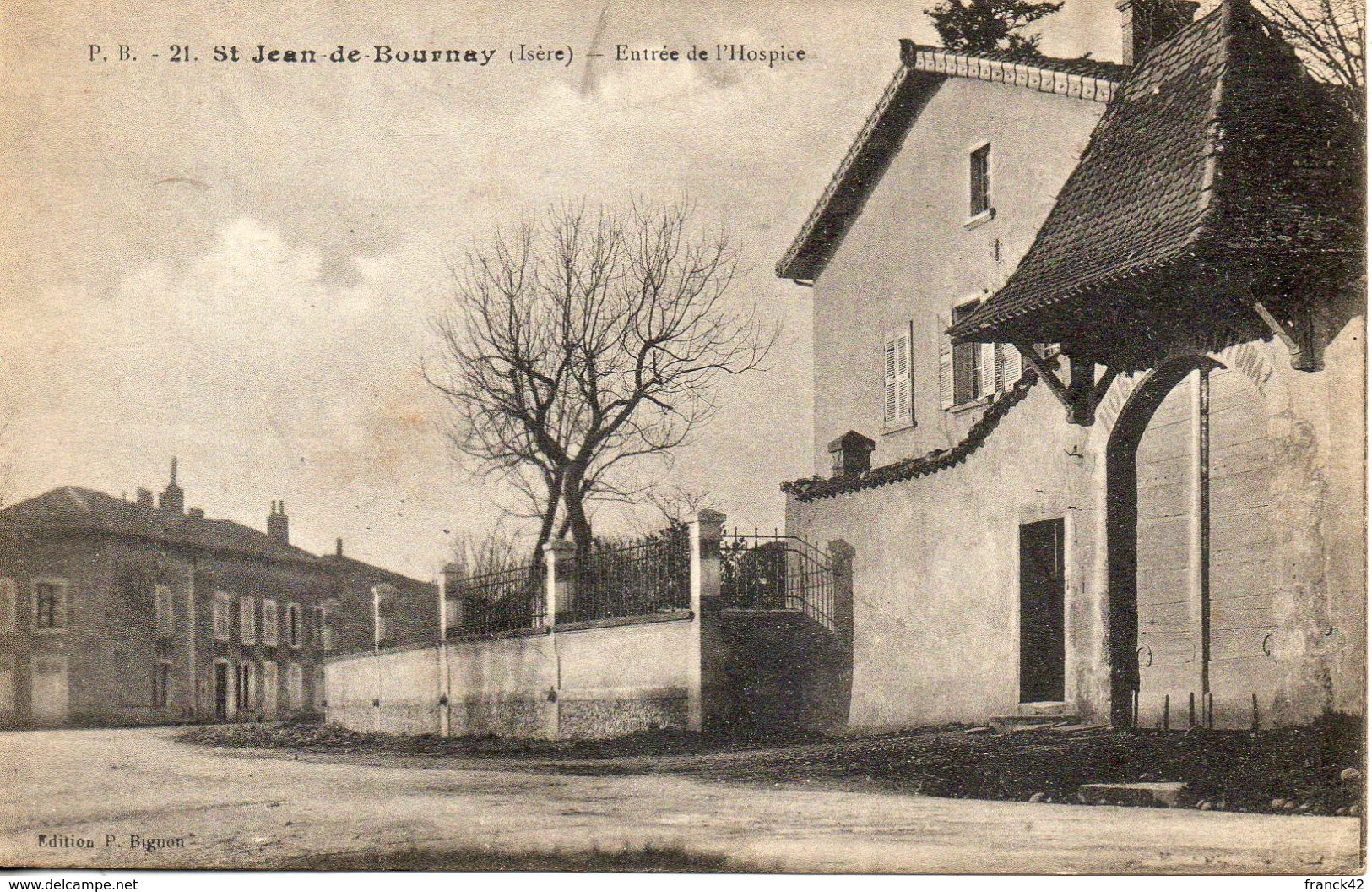 38. saint jean de bournay. entrée de l'hospice