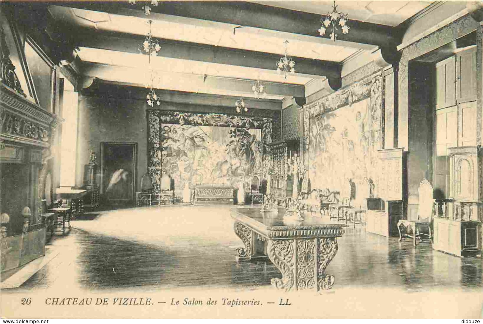 38 - Vizille - intérieur du Château - Salon des Tapisseries - CPA - Voir Scans Recto-Verso