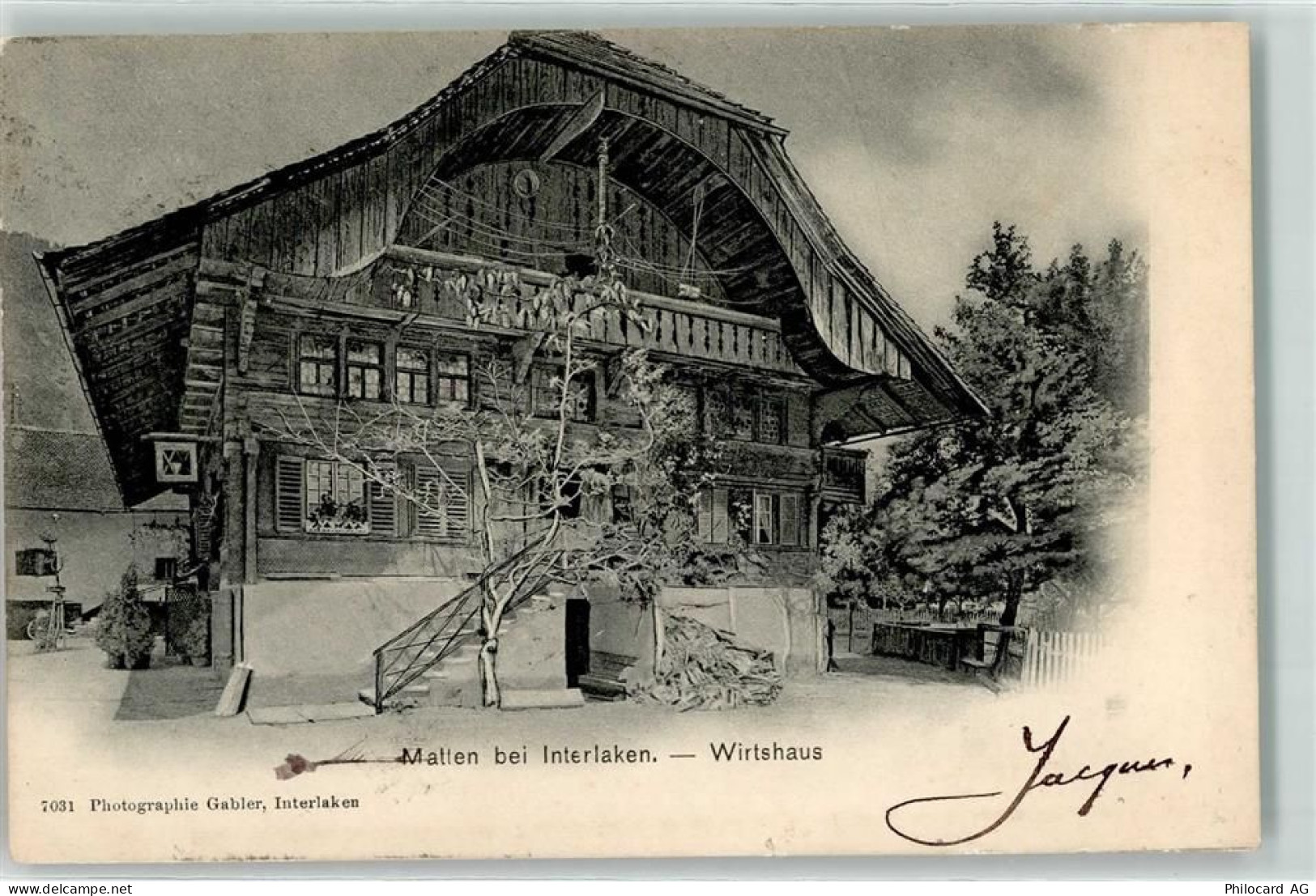 3800 Interlaken 1902 - Wirtshaus bei Matten - 10618995