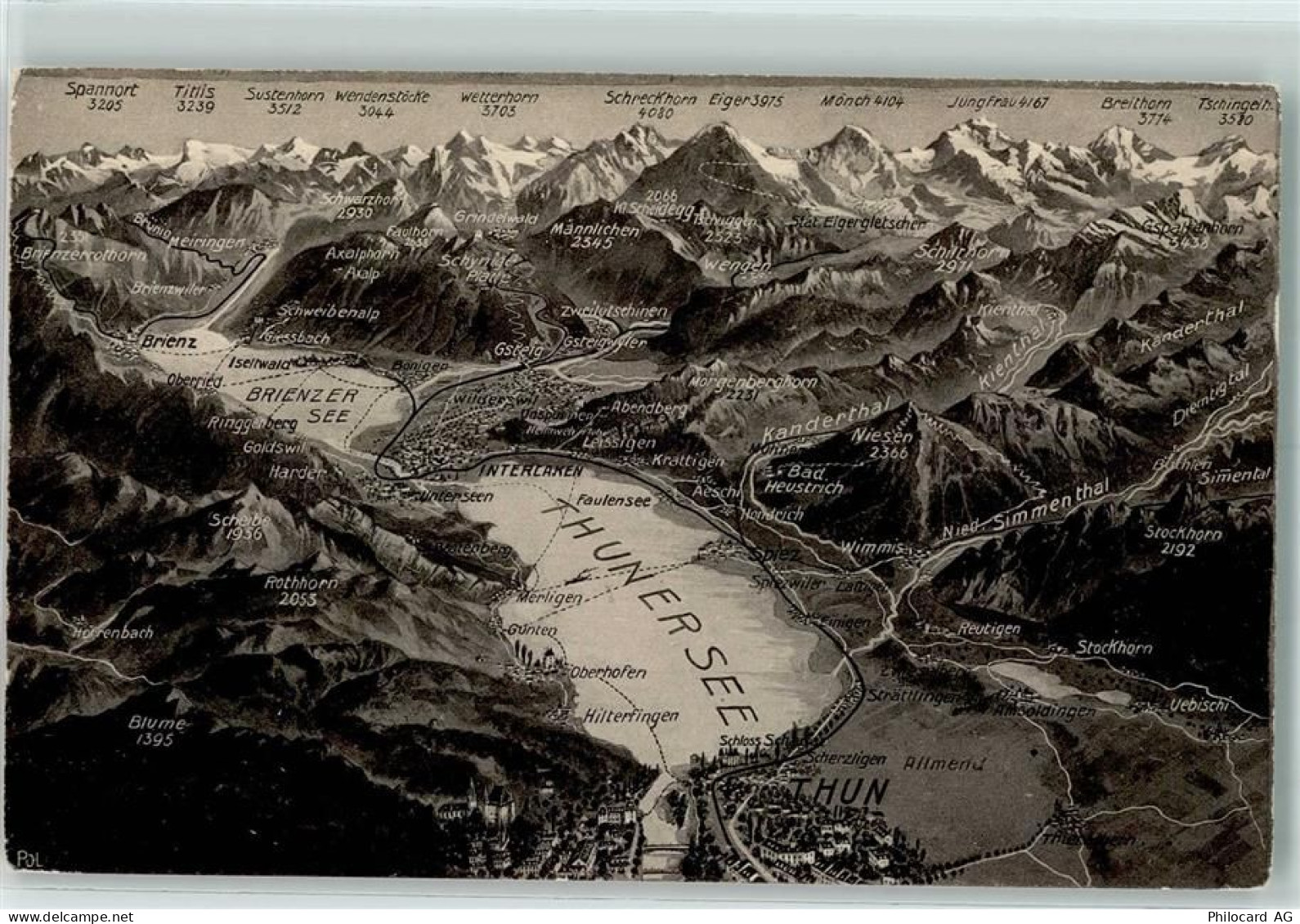 3800 Interlaken - Vogelschau Region Interlaken Berner Oberland - 10309645