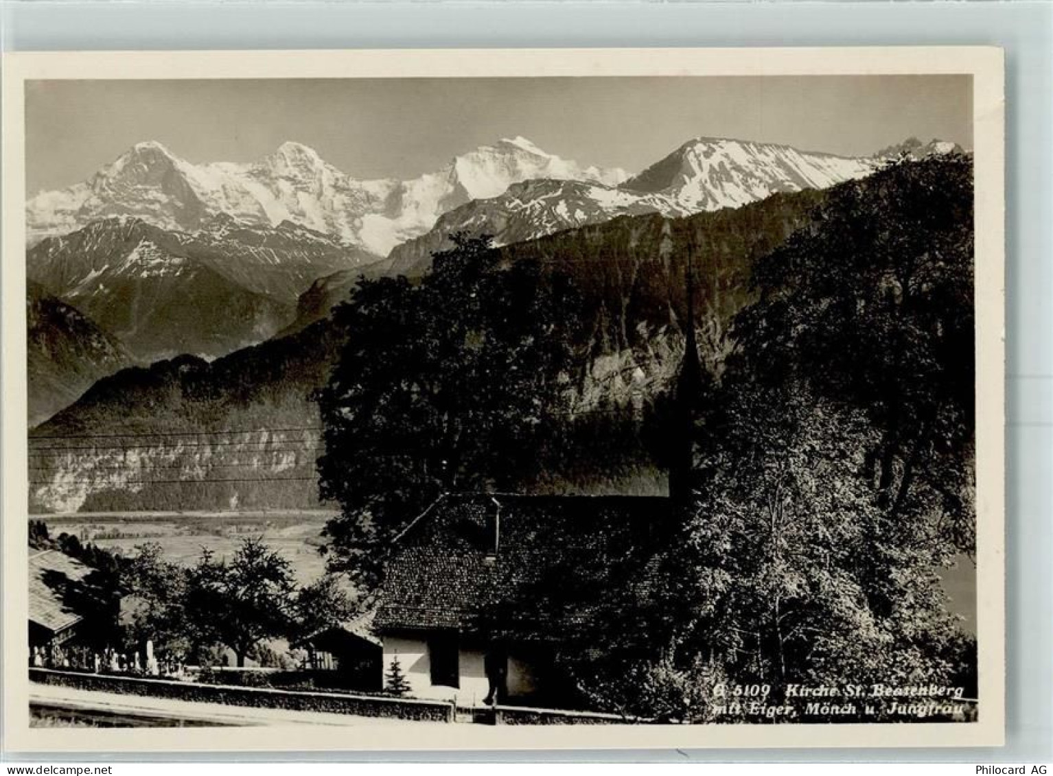 3803 Beatenberg - Kirche St. Beatenberg mit Eiger Mönch Jungfrau - 10389613