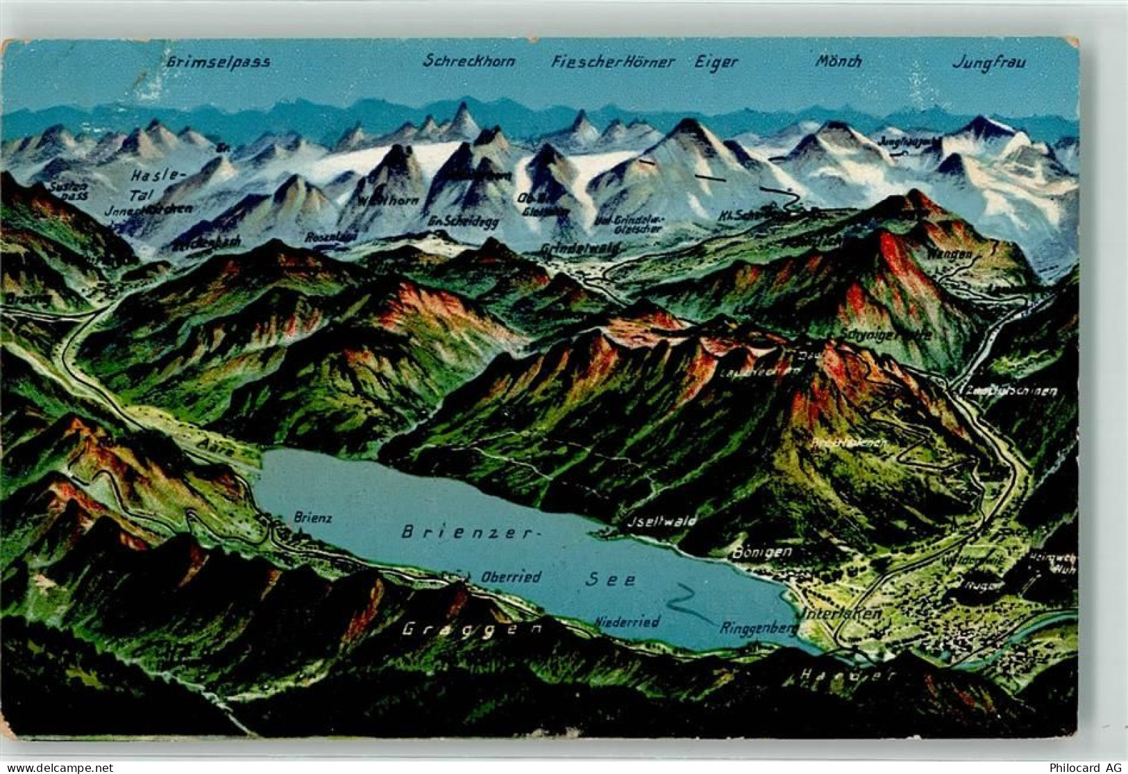 3806 Bönigen b. Interlaken - Brienzersee Vogelschau - 39497618