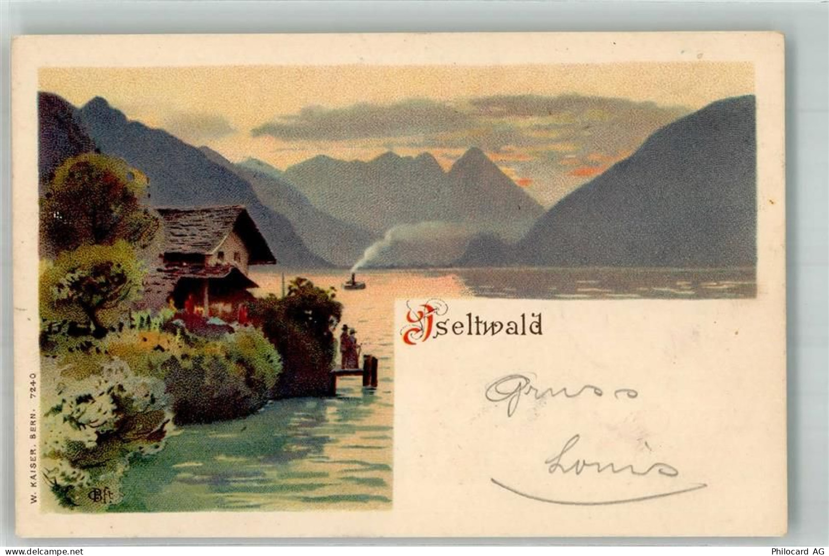 3807 Iseltwald 1899 Lithographie Iseltwald - 14000614