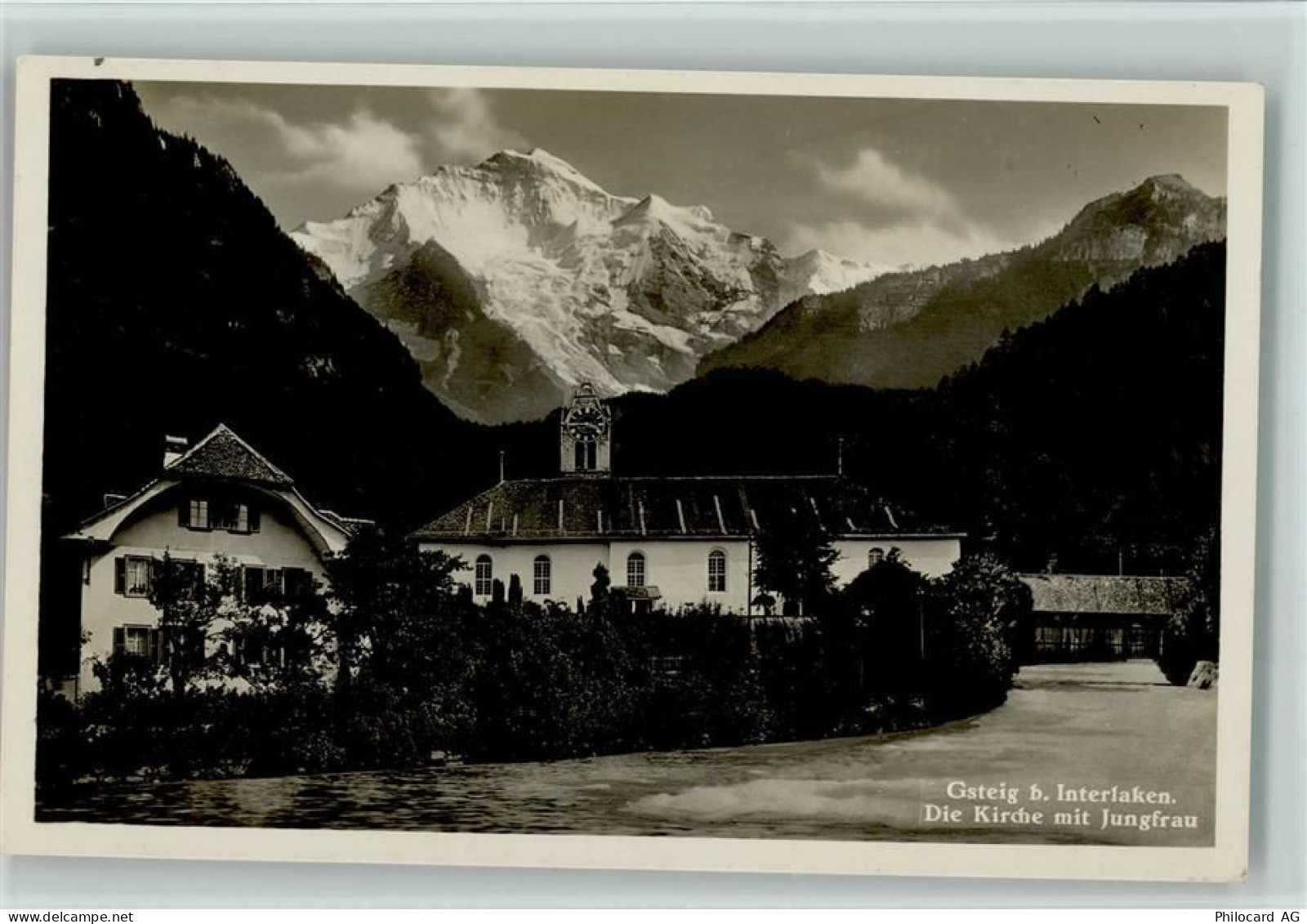 3814 Gsteigwiler Gsteig b. Interlaken - Kirche mit Jungfrau - 10064113