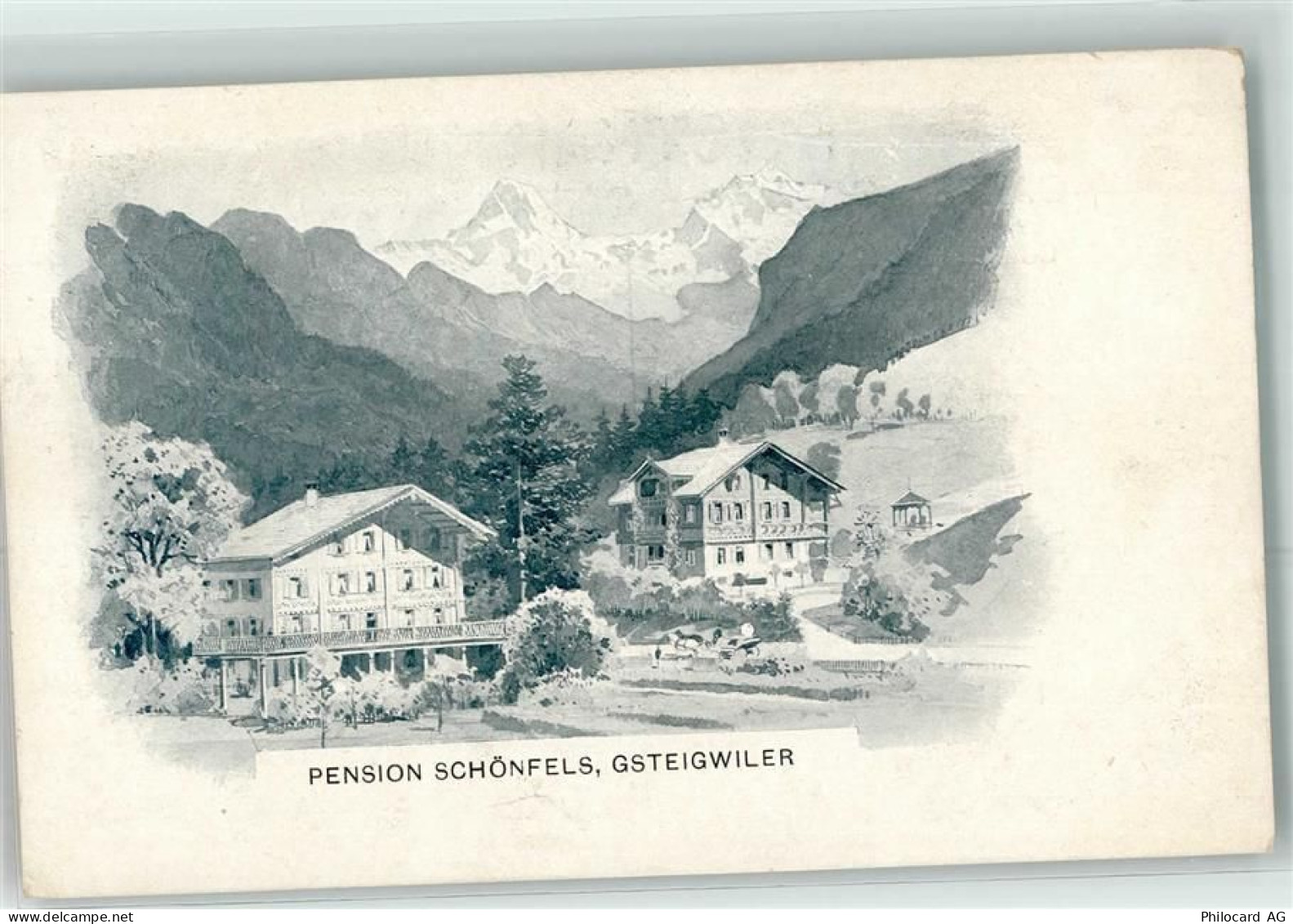 3814 Gsteigwiler Künstlerkarte Pension Schönfels - 13271560