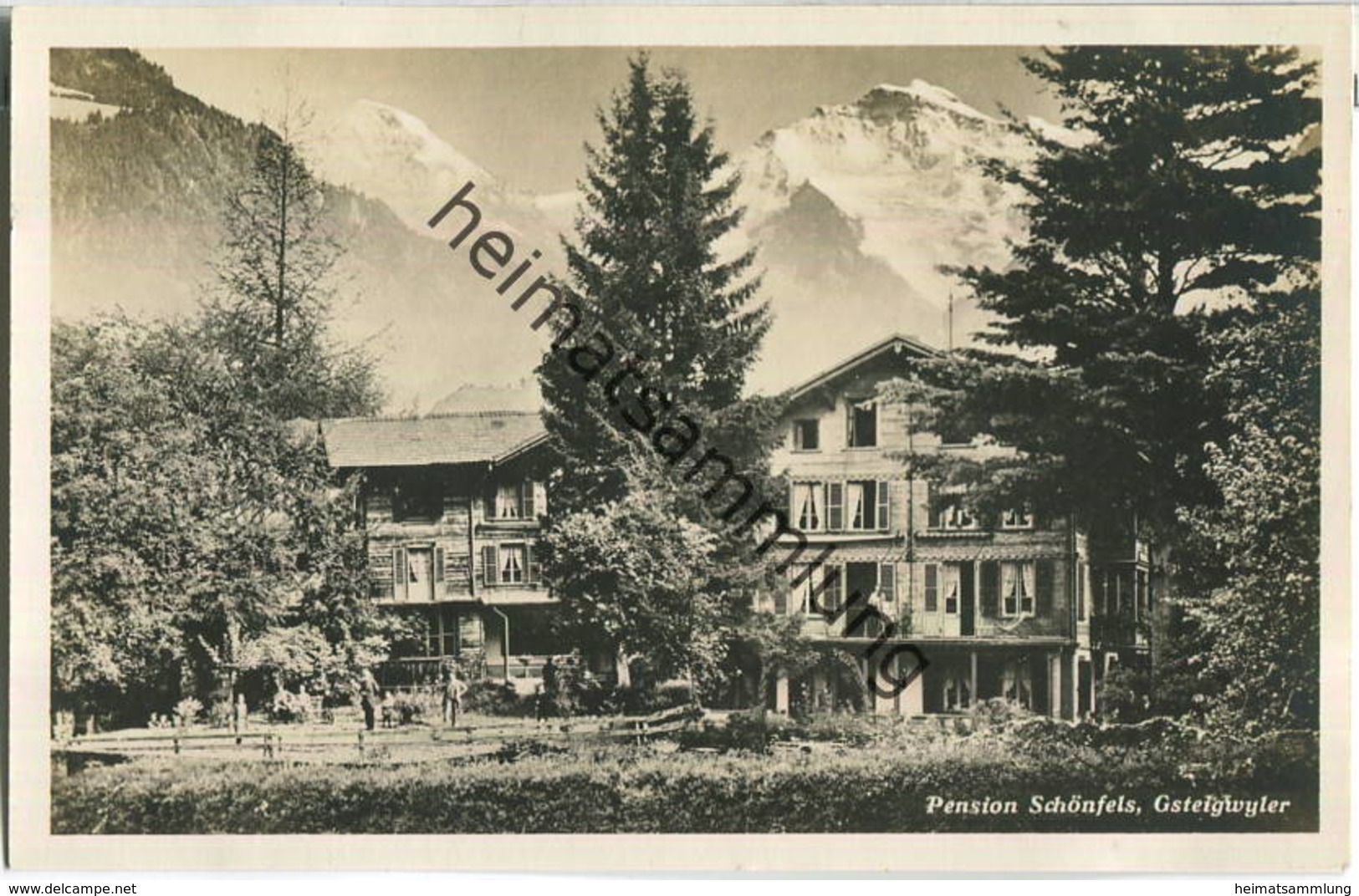 3814 Gsteigwiler - Pension Schönfels - Foto-Ansichtskarte 30er Jahre - Verlag Franco-Suisse Berne