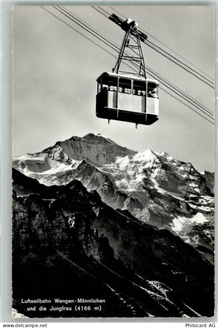 3823 Wengen Foto AK Seilbahn Wengen-Männlichen Jungfrau - 38210312