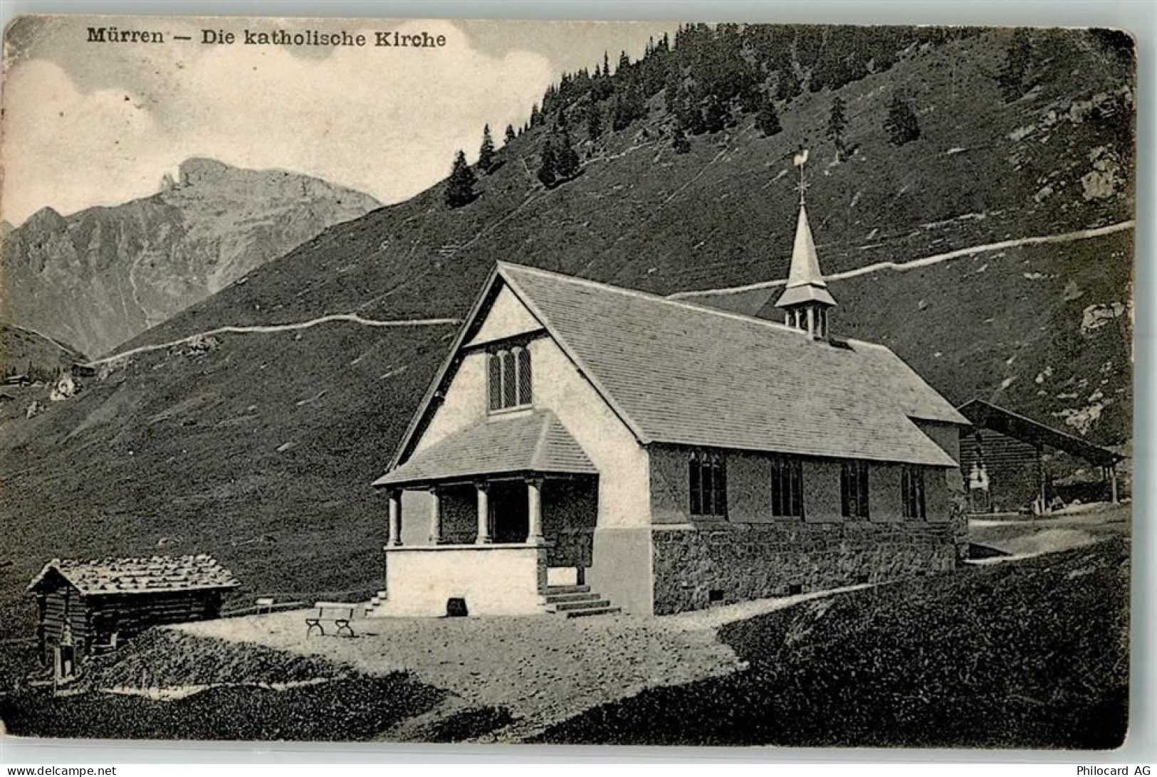 3825 Mürren Foto AK Kath. Kirche - 38021791