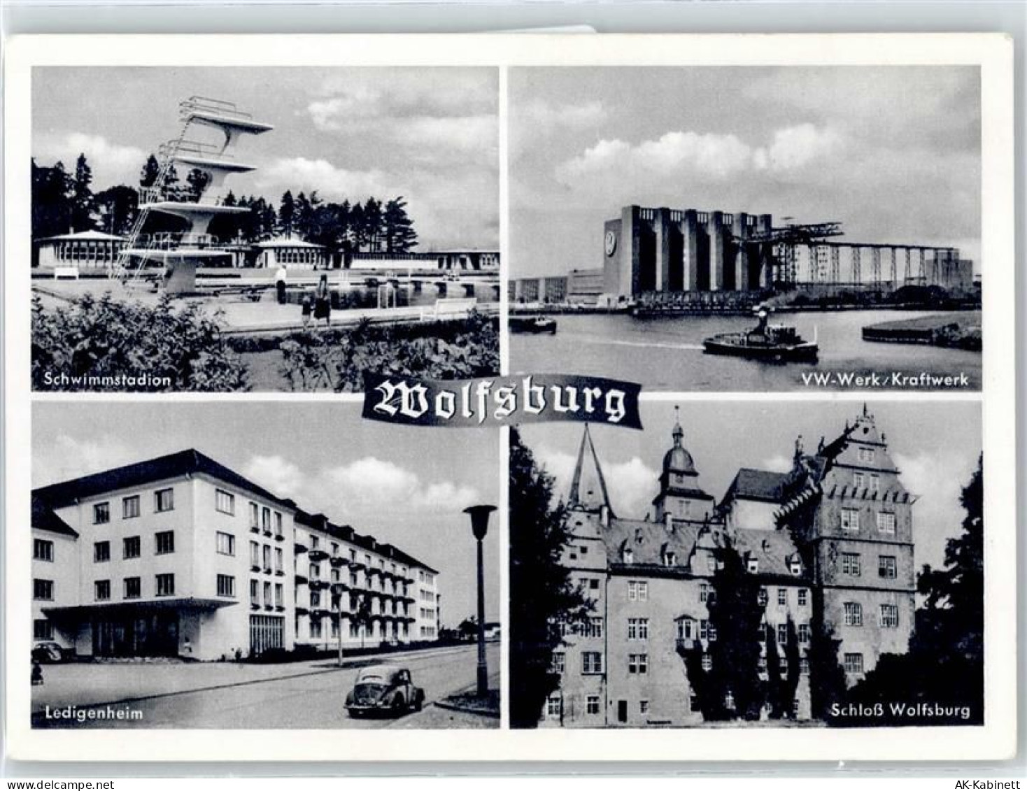 38440 W3180 Wolfsburg - Schwimmbad, VW-Werk, Kraftwerk, Schloß Wolfsburg... - 51038723