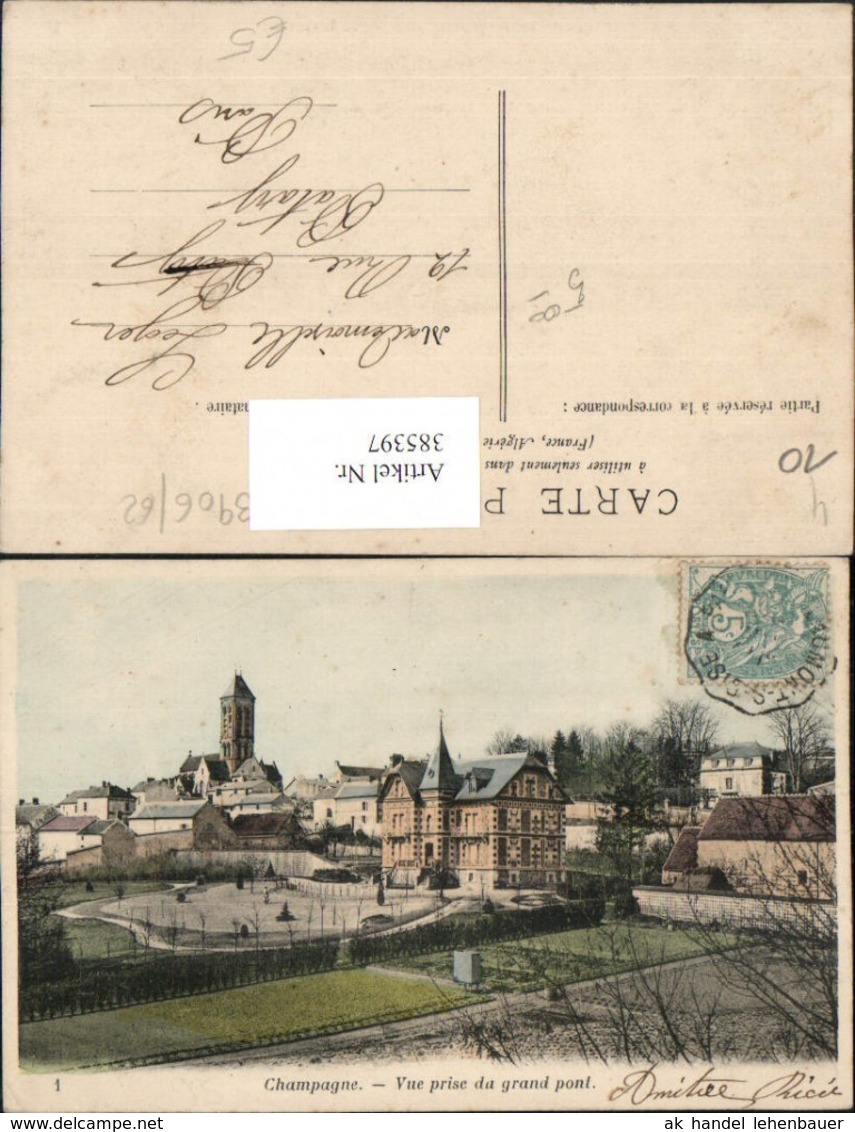 385397,Champagne-Ardenne Aube Champagne Vue prise du grand pont Teilansicht