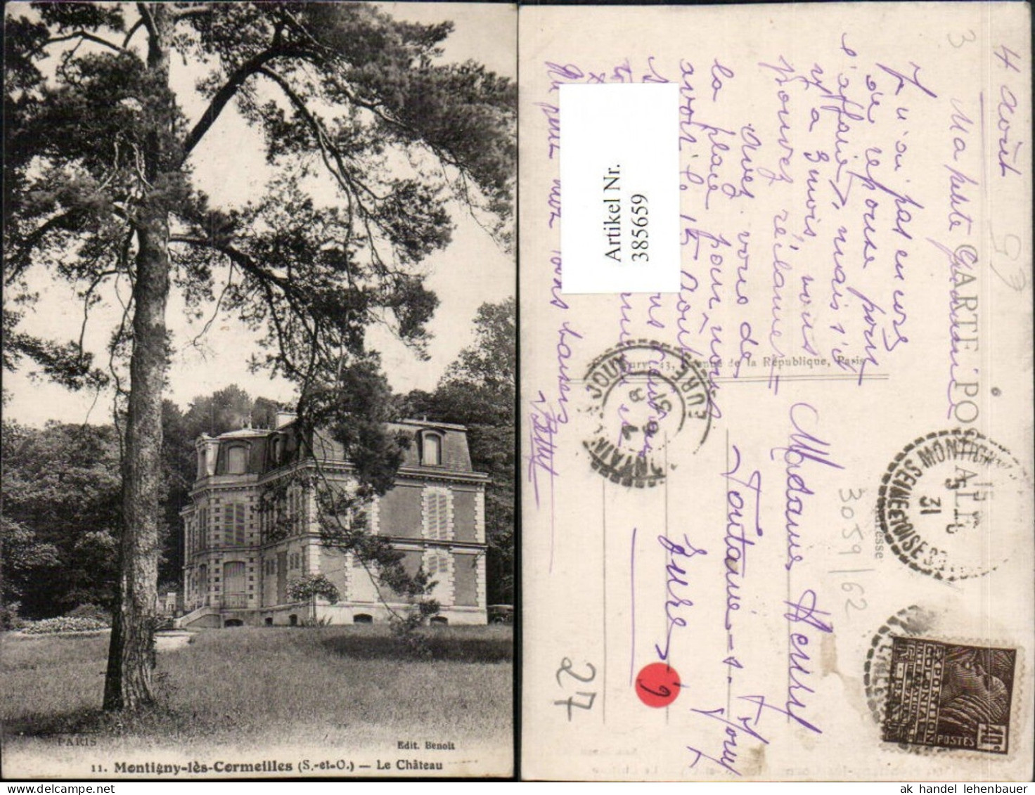 385659,Haute-Normandie Eure Montigny-les-Cormeilles Le Chateau Schloss