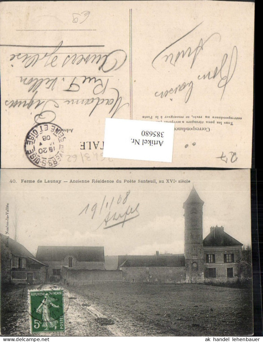 385680,Haute-Normandie Eure Ferme de Launay Ancienne Residence du Poete Santeuil