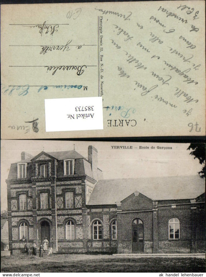 385733,Haute-Normandie Seine-Maritime Yerville Ecole de Garcons Knabenschule Schule
