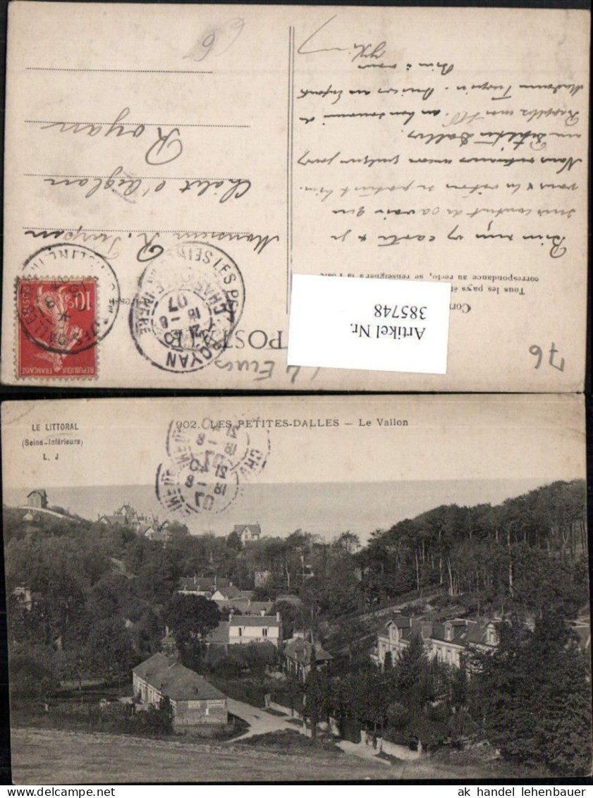 385748,Haute-Normandie Seine-Maritime Les Petites-Dalles Le Vallon Teilansicht