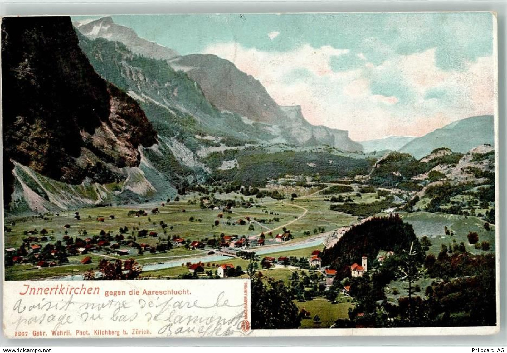 3862 Innertkirchen 1904 - gegen die Aareschlucht - 10611750