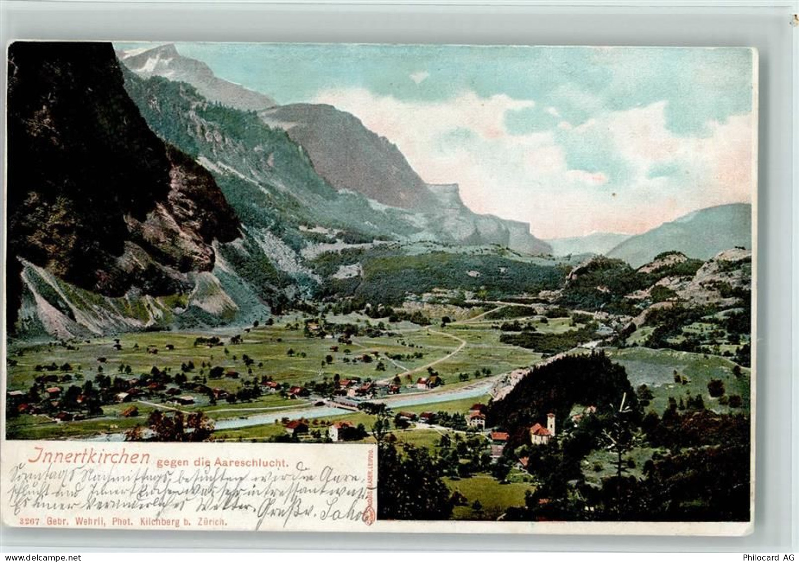 3862 Innertkirchen 1905 - gegen die Aareschlucht - 11089468