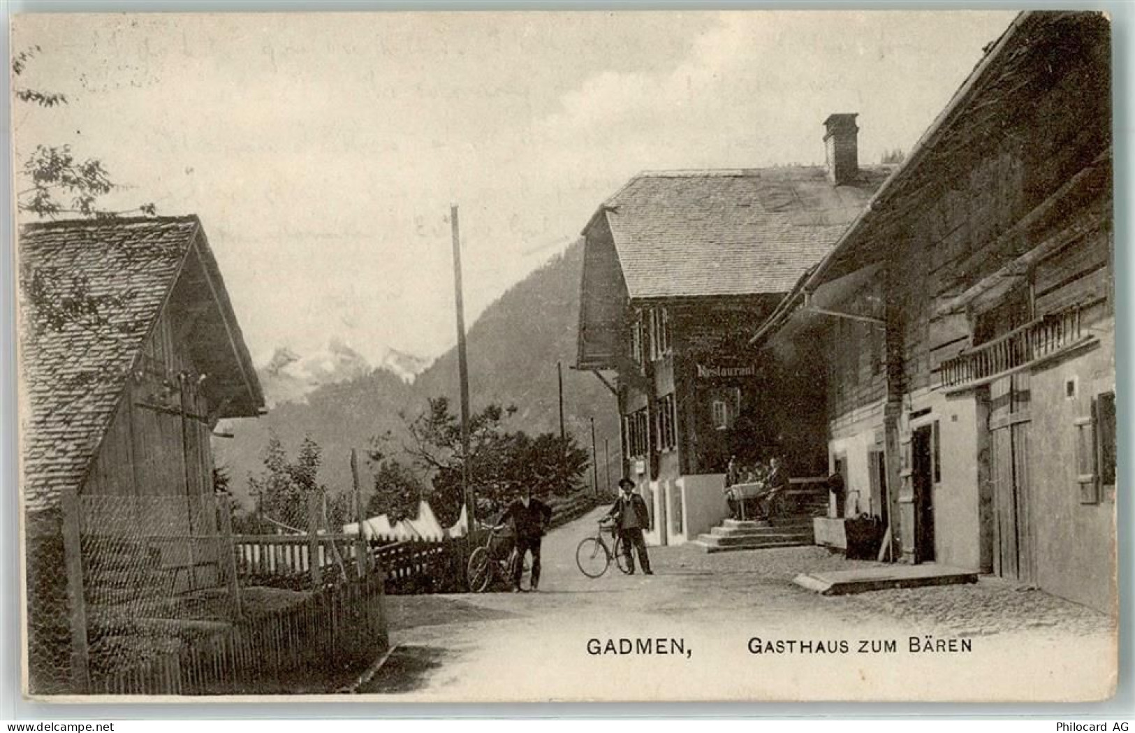 3863 Gadmen 1912 - Gasthaus zum Bären Fahrrad - 13256076
