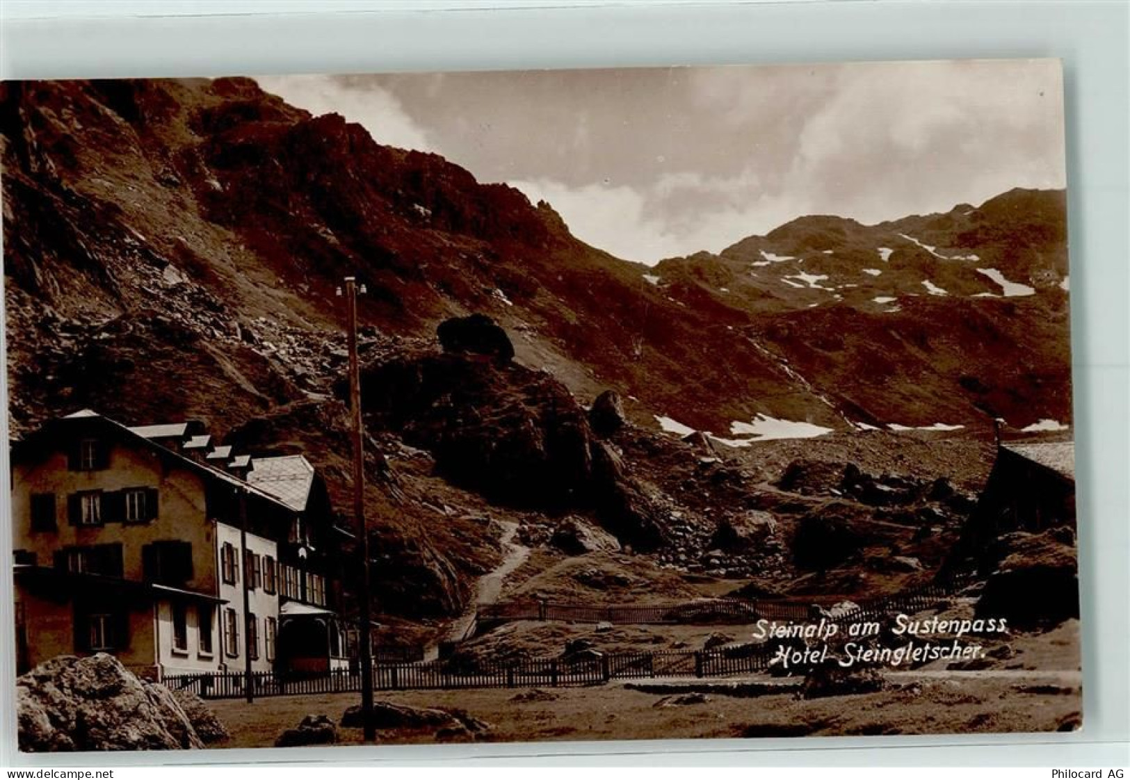 3863 Gadmen Gebrauchsspuren Steinalp am Sustenpass Hotel Steingletscher... - 10217661