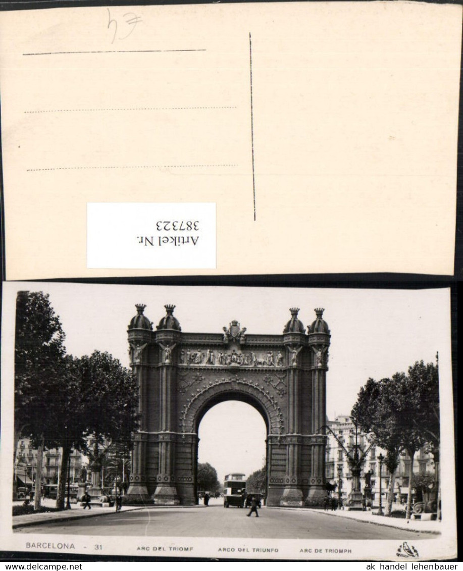 387323,Spain Barcelona Arc de Triomph Triumphbogen Straßenansicht