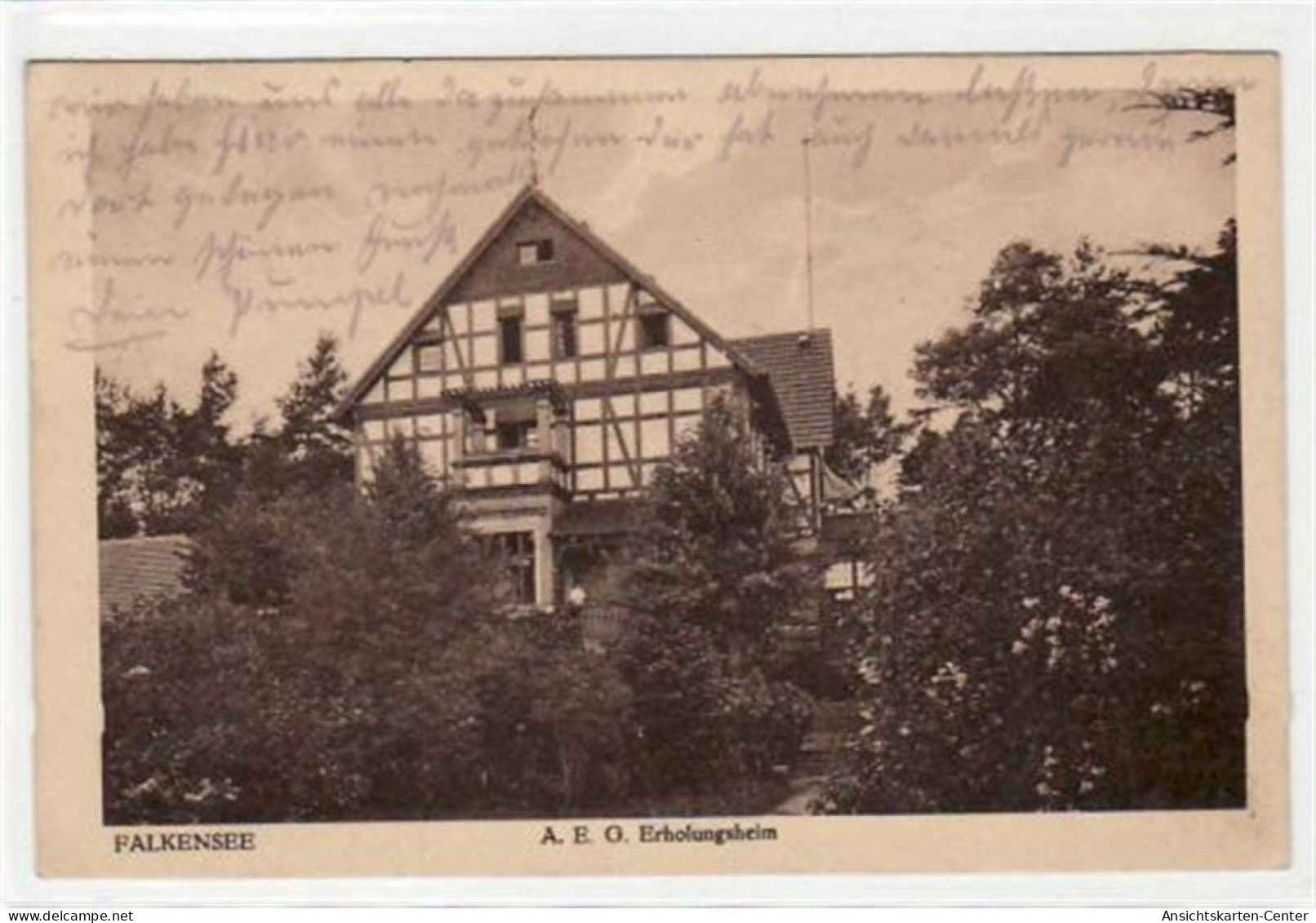 39003350 - A. E. G. Erholungsheim in Falkensee gelaufen 1924. Gute Erhaltung.