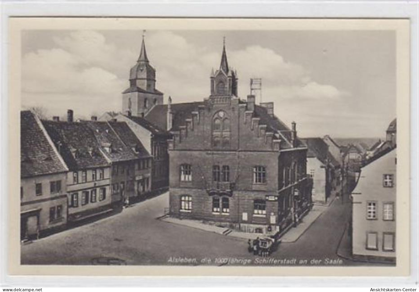 39003755 - 1000 jaehrigen Schifferstadt Alsleben mit Strassenpartien ungelaufen  Top Erhaltung.