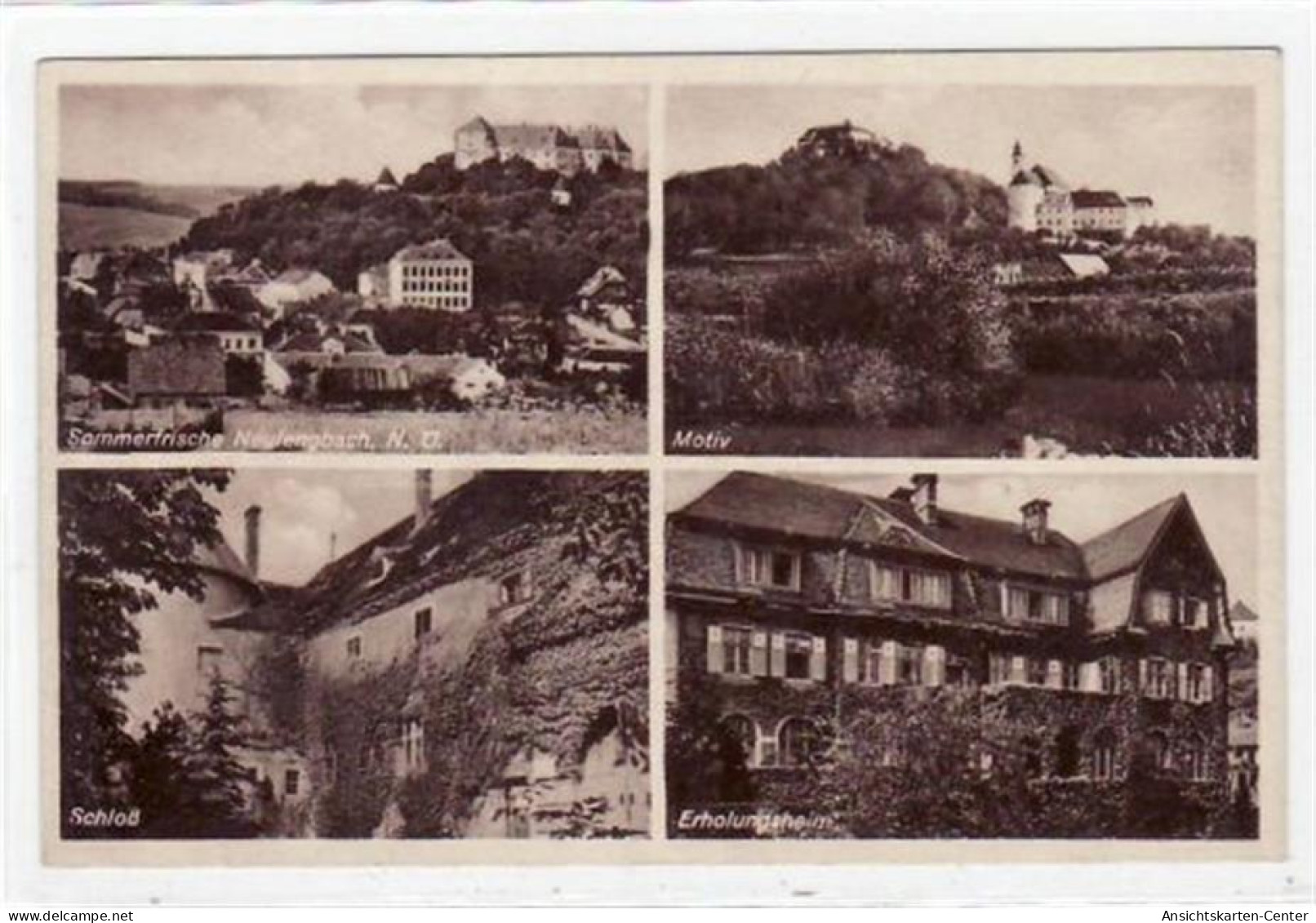 39006745 - Sommerfrische Neulengbach. Gesamtansicht, ein Motiv Schloss Erholungsheim gelaufen am 05.06.1941. Leichter B