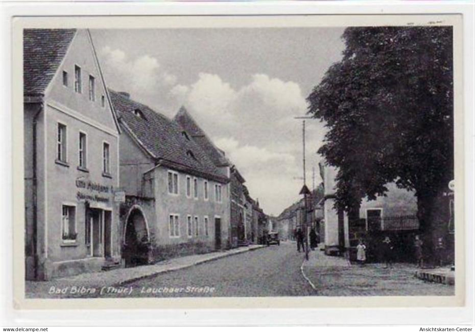 39013018 - Bad Bibra mit Lauchaer Strasse gelaufen von 1940. Gute Erhaltung.
