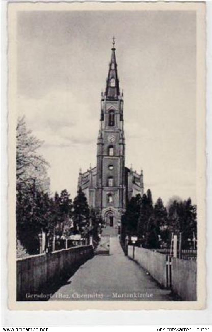 39033786 - Gersdorf mit Marienkirche ungelaufen  Gute Erhaltung.