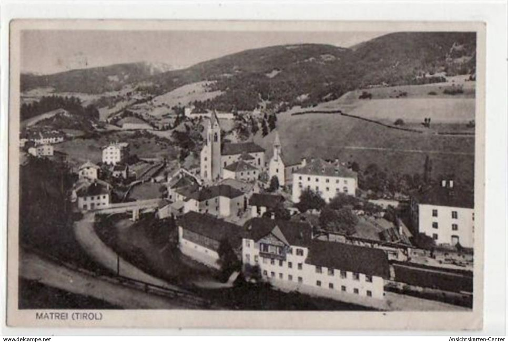 39047639 - Matrei am Brenner mit Gesamtansicht gelaufen von 1928. Gute Erhaltung.