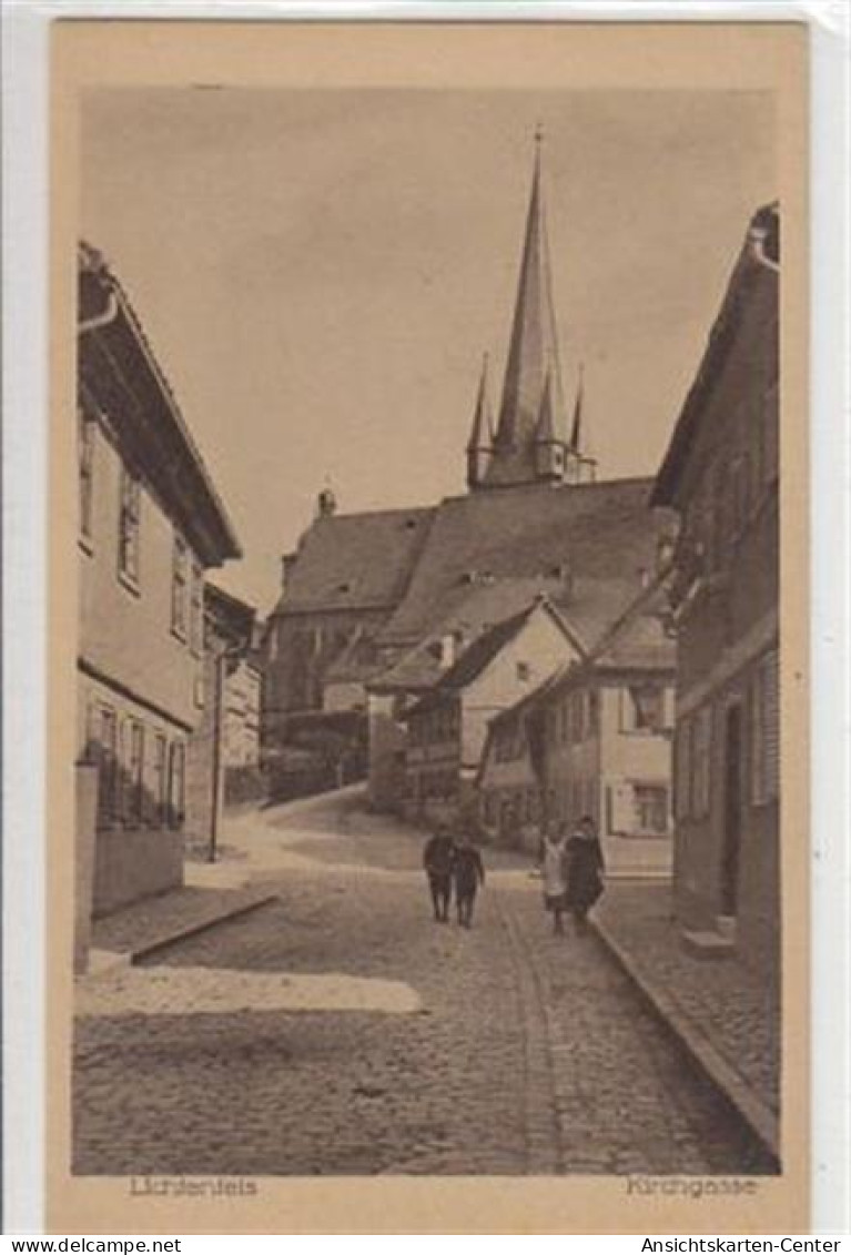 39050458 - Lichtenfels. Kirchgasse mit Personen. Ungelaufen. Gute Erhaltung.