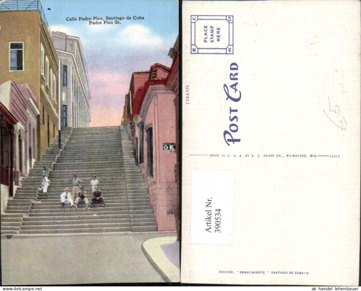 390534,Cuba Santiage de Cuba Calle Padre Pico Stiege