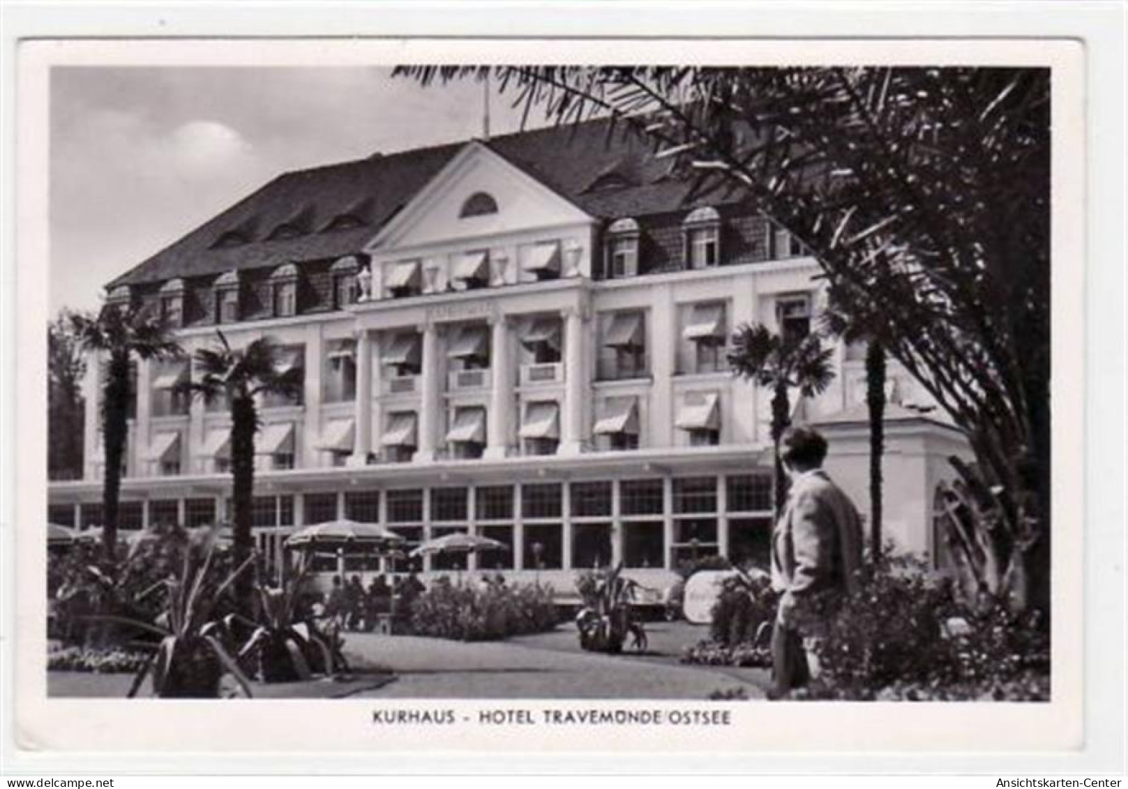 39072000 - Luebeck Travemuende mit Kurhaus - Hotel gelaufen, 1956. Gute Erhaltung.
