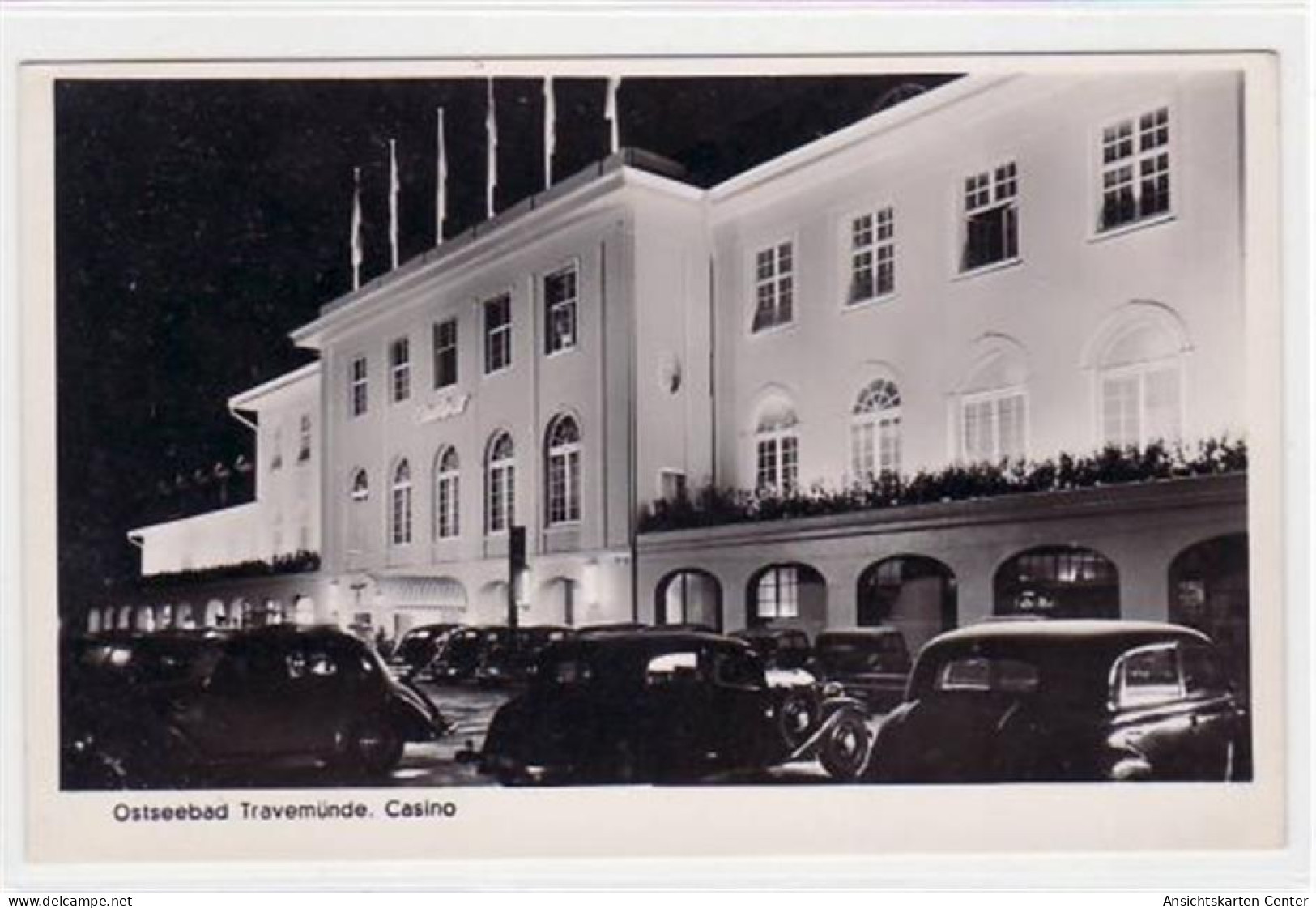 39072019 - Luebeck Travemuende mit Casino bei Nacht ungelaufen  Gute Erhaltung.