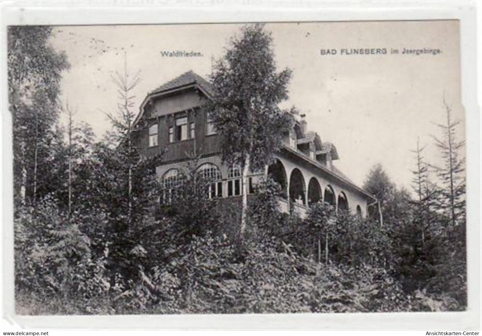 39073053 - Bad Flinsberg / Swieradów-Zdrój, Kreis Loewenberg / Lwówek Slaski mit Waldfrieden gelaufen, 1912. Leicht fle