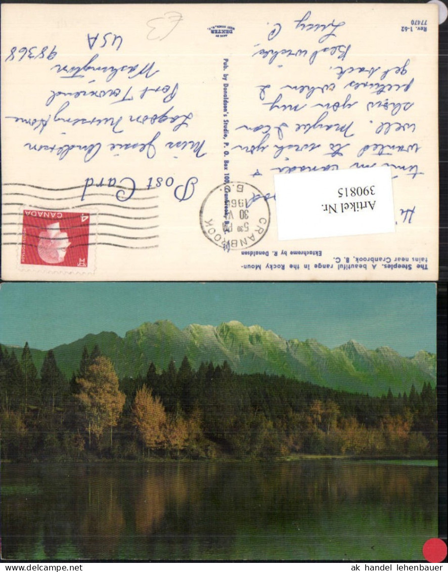 390815,Canada British Columbia Cranbrok Rocky Mountains Steeples Bergkulisse
