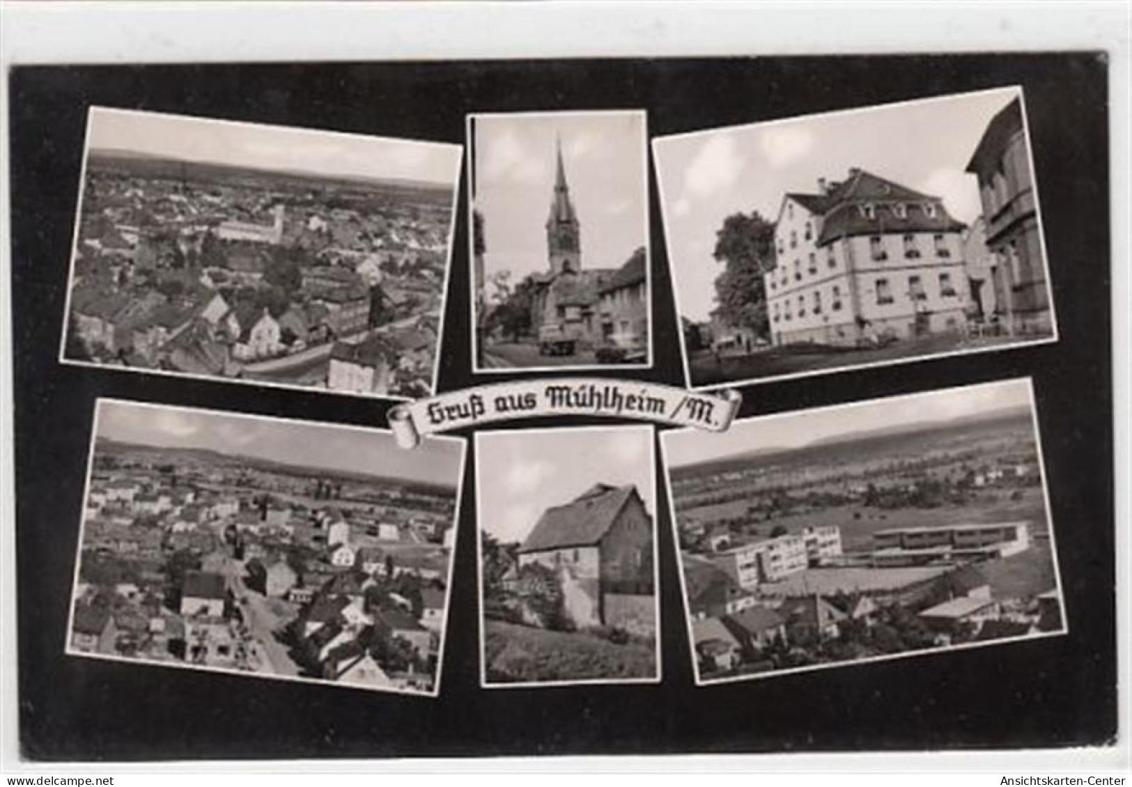 39088559 - Muehlheim am Main mit 6 Abbildungen gelaufen, 1960. Leichter Stempeldurchdruck, leichte Abschuerfungen, klei