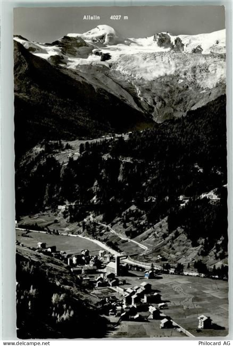 3910 Saas-Grund 1959 - Allalinhorn und Fee Gletscher - 10390994