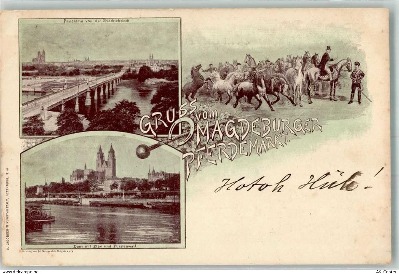 39104 O3000 Magdeburg 1897 - Magdeburger Pferdemarkt Elbbrücke Magdeburg... - 13645461