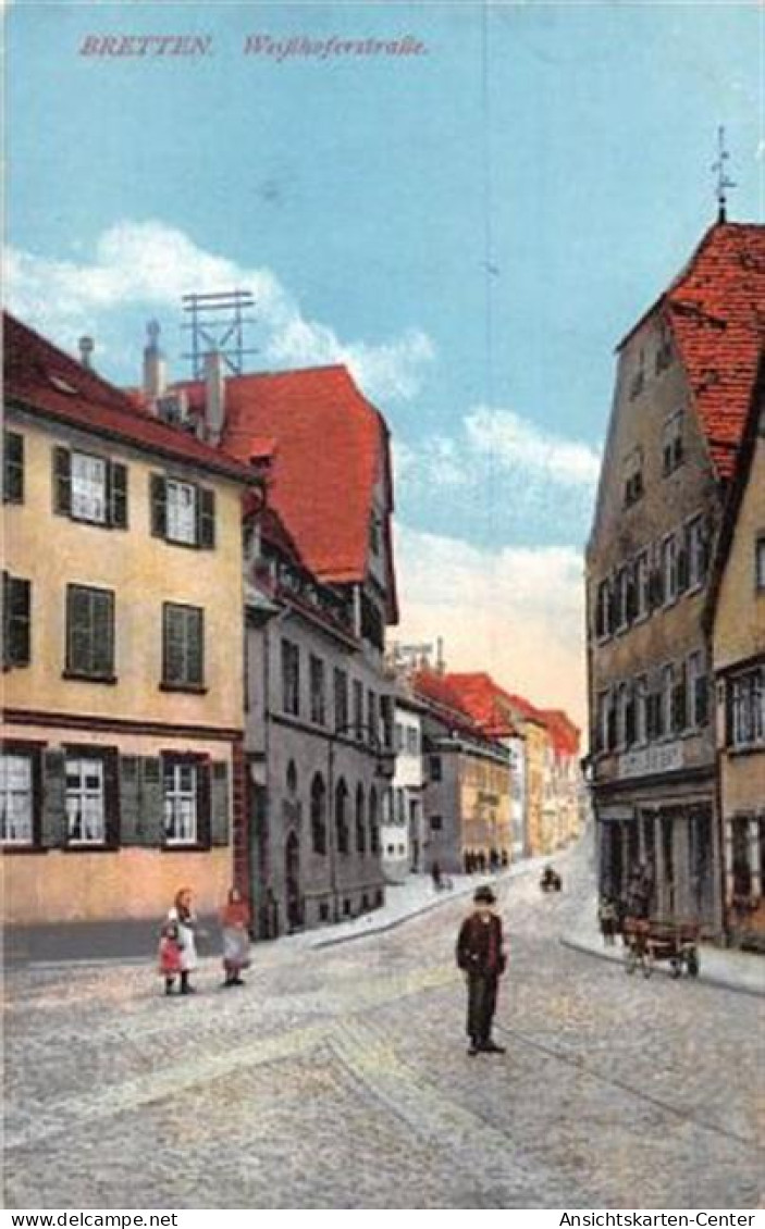 39105361 - Bretten. Personen in der Weisshoferstrasse ungelaufen  Gute Erhaltung.