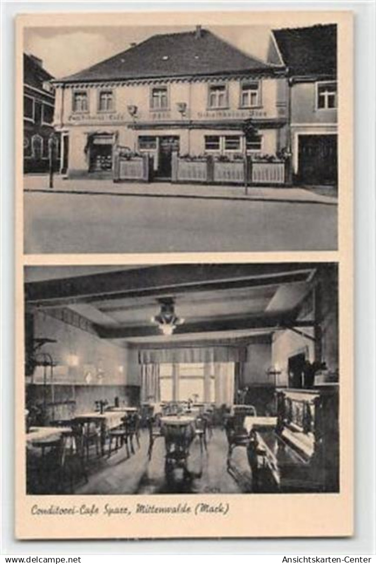 39107558 - Mittenwalde (Mark). Innen- und Aussenansicht der Conditorei - Café Sparr ungelaufen  Sehr gut erhalten.
