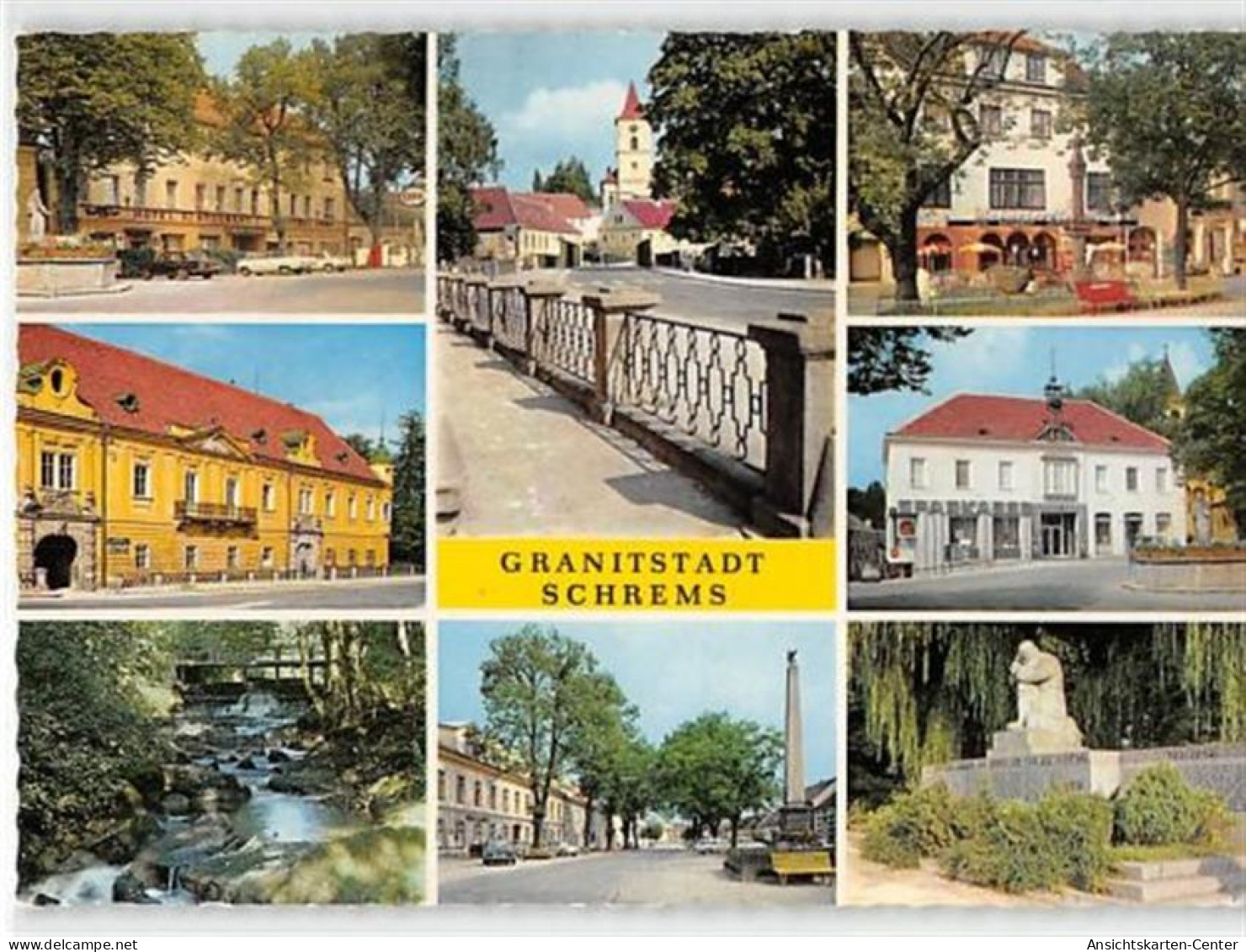 39121720 - Schrems, Niederoesterreich mit Sparkasse und Hotel gelaufen. Gute Erhaltung.