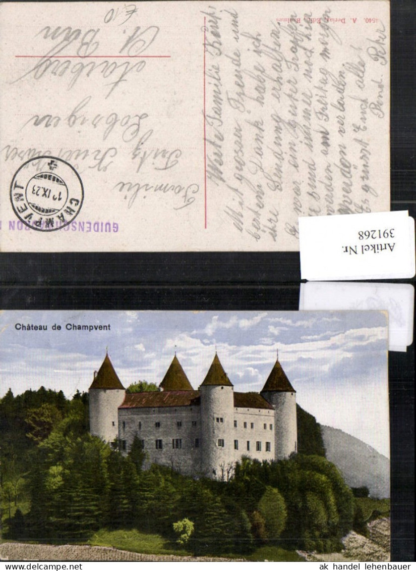 391268,Chateau de Champvent Schloss Kt Waadt