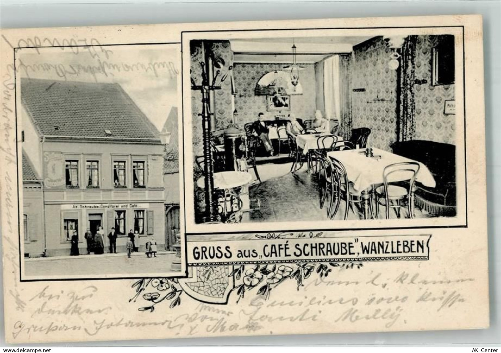 39164 O3120 Wanzleben 1906 - Cafe Schraube Cafestube - 13639479