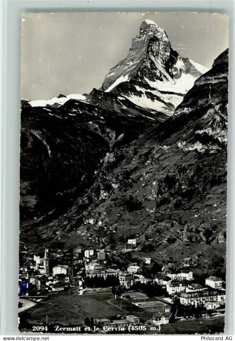 3920 Zermatt - Blick auf Zermatt et le Cervin - 10156629