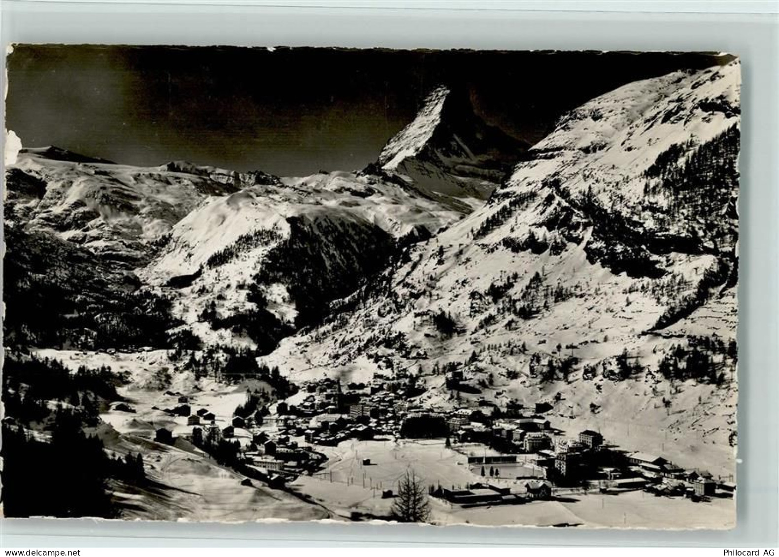3920 Zermatt - Gesamtansicht Zermatt mit Matterhorn Winteraufnahme - 10156684