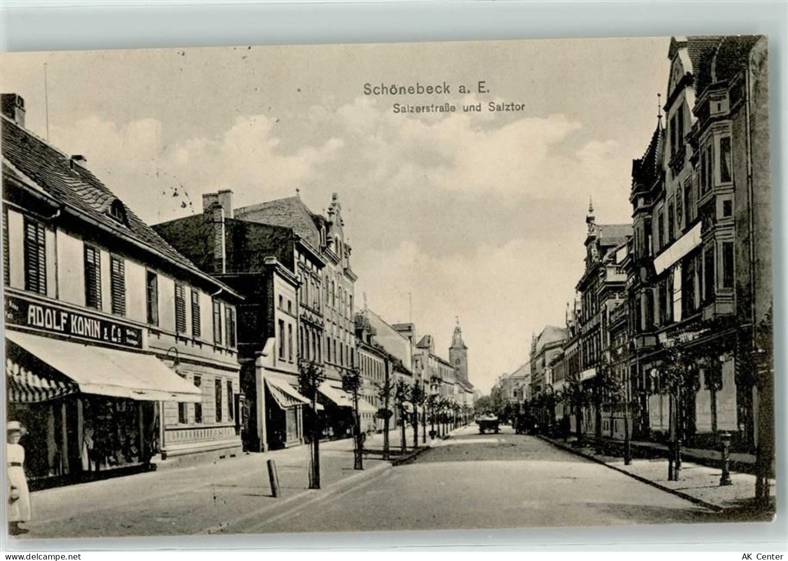 39218 O3300 Schönebeck Elbe 1915 - Salzerstraße und Salztor - 13453759
