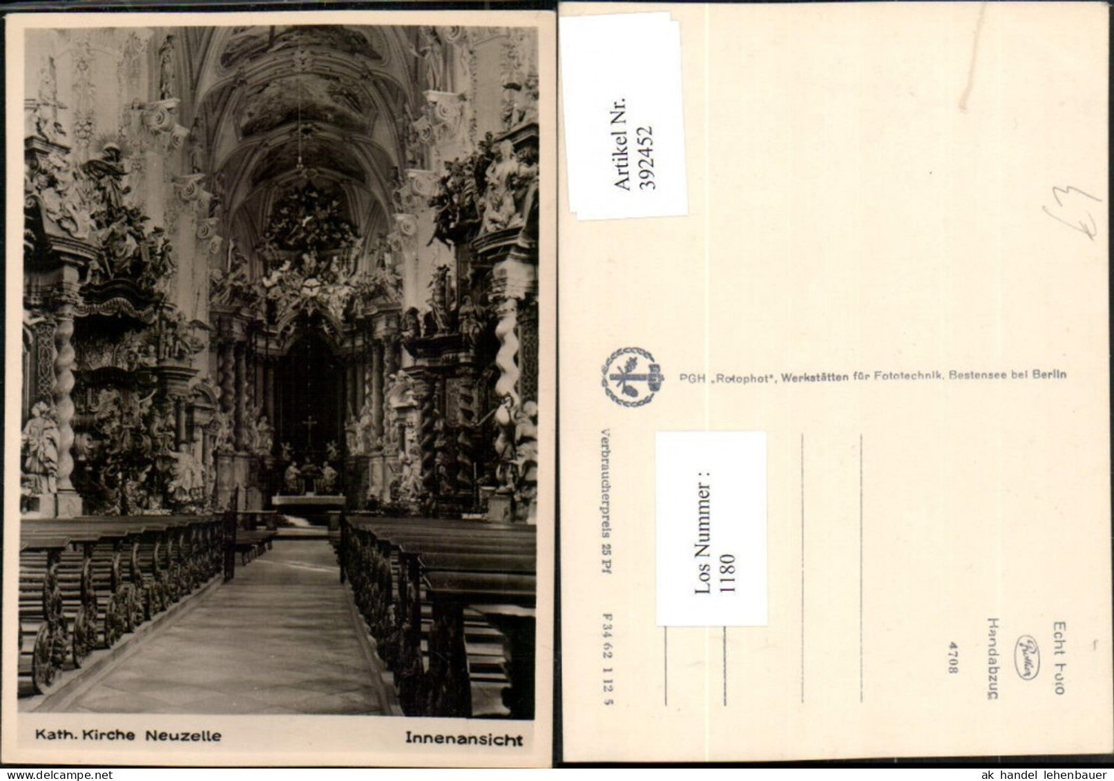 392452,Neuzelle Katholische Kirche Innenansicht