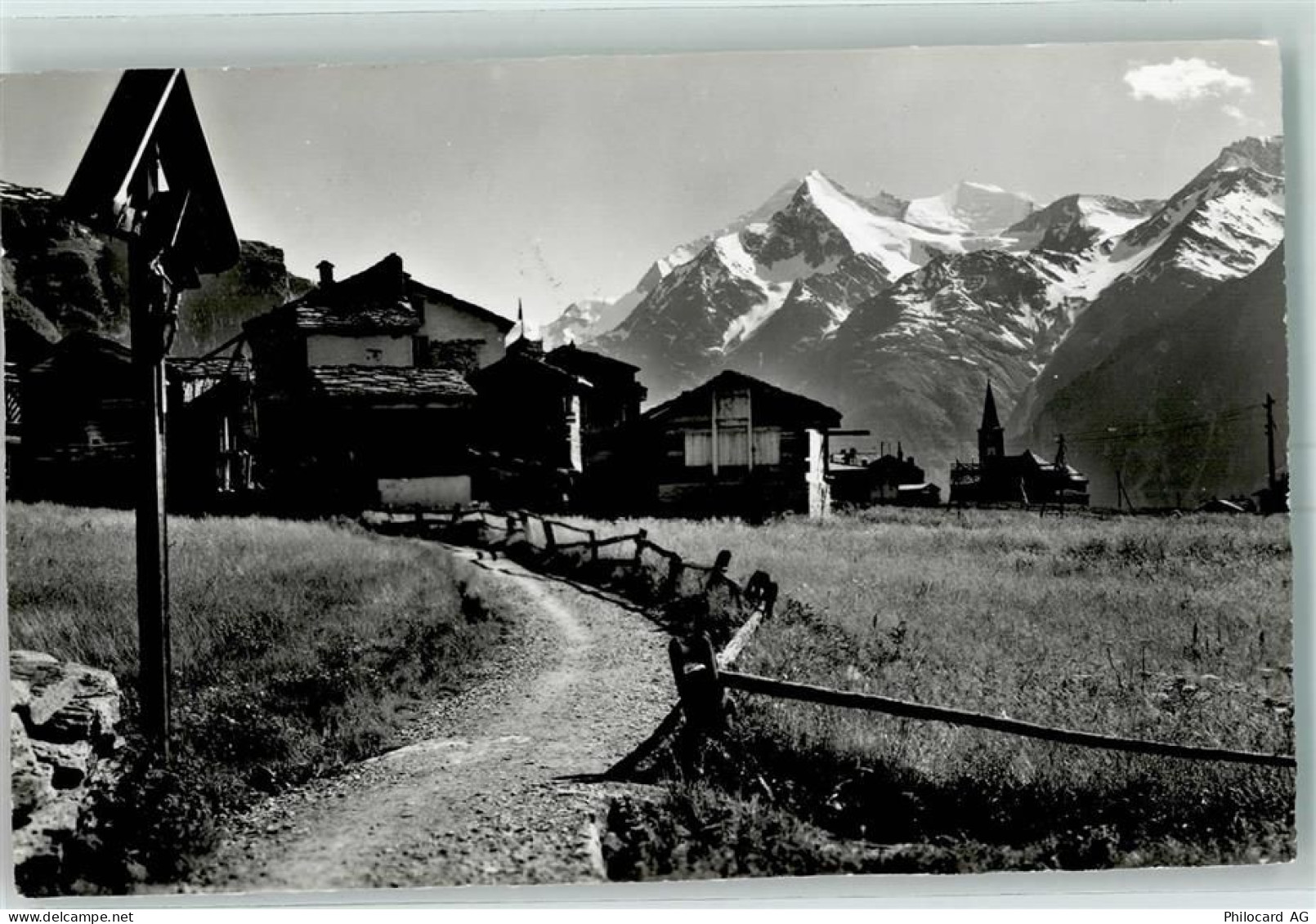 3925 Grächen 1959 - mit Weisshorngruppe - 10395145